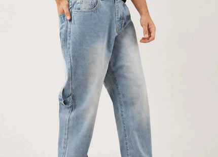Men's Premium 91% Cotton Denim Straight-Leg Utility Jeans