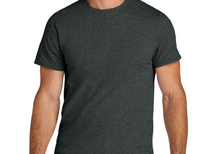 Jerzees Ultimate Unisex Ring Spun T Shirt IC46M Black Ink Heather