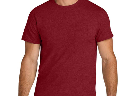 Jerzees Ultimate Unisex Ring Spun T Shirt IC46M Peppered Red Heather