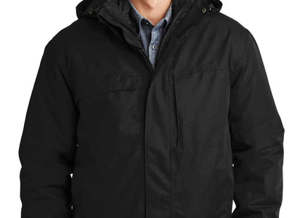 Port Authority Herringbone 3in1 Parka J302 Black
