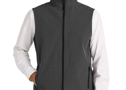 Port Authority Core Soft Shell Vest J325 Black Charcoal Heather