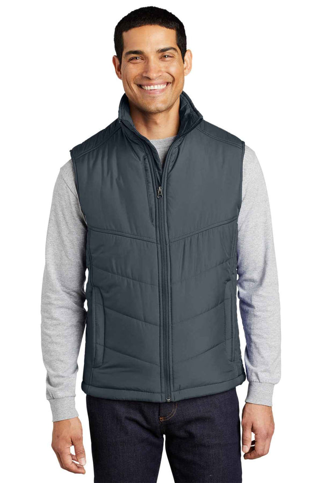 Port Authority Puffy Vest J709 Dark Slate Black