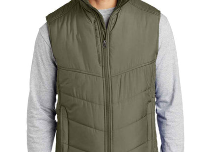 Port Authority Puffy Vest J709 Olive Cayenne