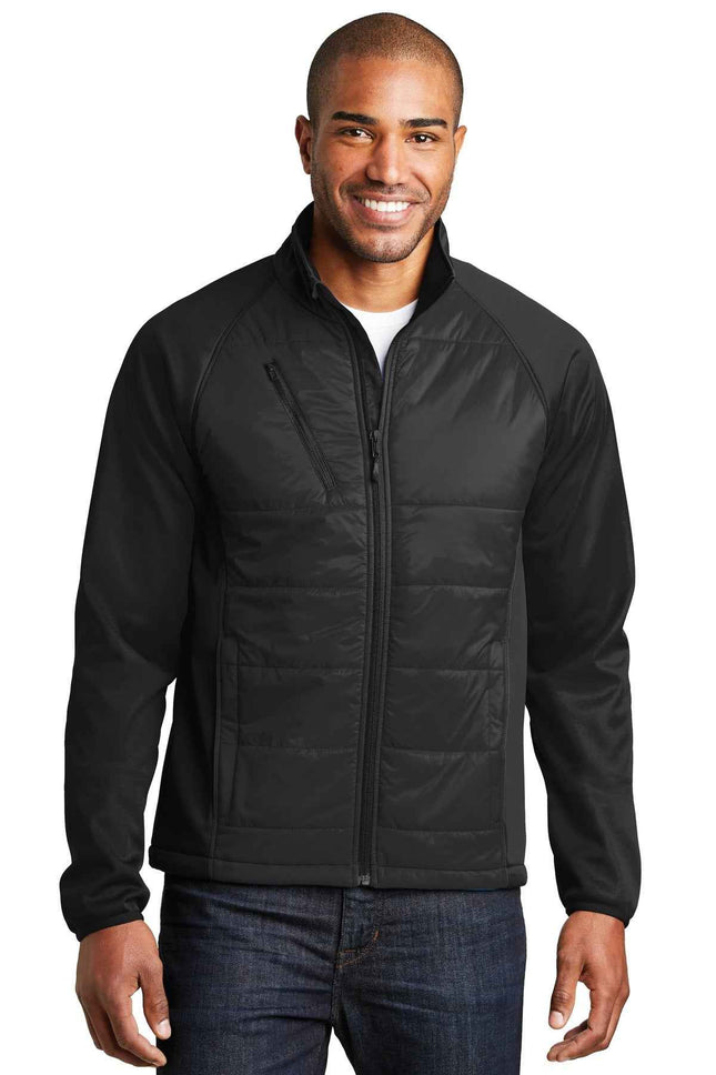 Port Authority Hybrid Soft Shell Jacket J787 Deep Black