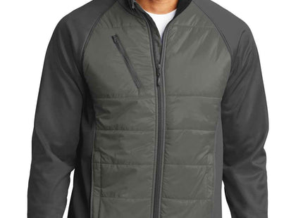 Port Authority Hybrid Soft Shell Jacket J787 Smoke Grey Grey Steel