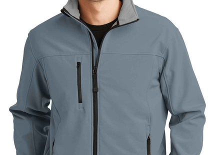 Port Authority Glacier Soft Shell Jacket J790 Atlantic Blue Chrome