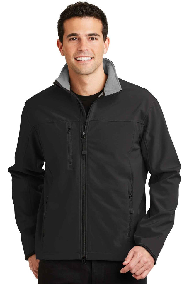 Port Authority Glacier Soft Shell Jacket J790 Black Chrome