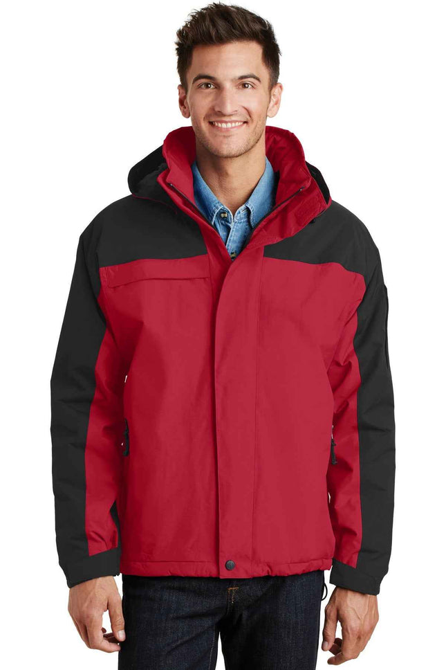 Port Authority Nootka Jacket J792 Engine Red Black