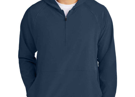 SportTek Repeat 1/2Zip Long Sleeve Hooded Jacket JST488 True Navy