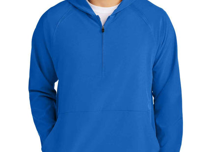 SportTek Repeat 1/2Zip Long Sleeve Hooded Jacket JST488 True Royal