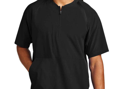 SportTek Repeat 1/2Zip Short Sleeve Jacket JST489 Black