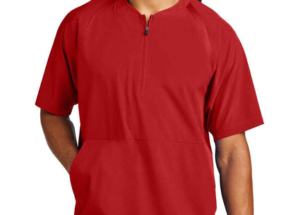 SportTek Repeat 1/2Zip Short Sleeve Jacket JST489 Deep Red