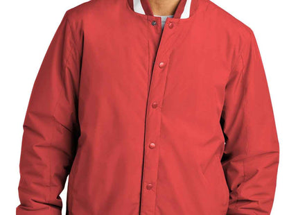 SportTek Insulated Varsity Jacket JST58 Deep Red