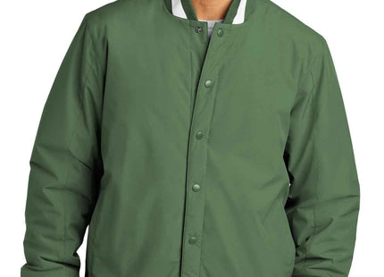 SportTek Insulated Varsity Jacket JST58 Forest Green
