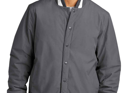 SportTek Insulated Varsity Jacket JST58 Graphite