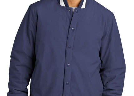 SportTek Insulated Varsity Jacket JST58 True Navy