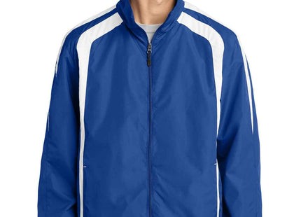 SportTek Colorblock Raglan Jacket JST60 True Royal White