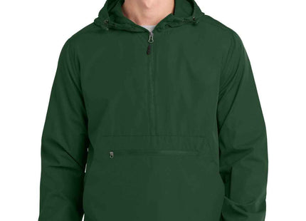 SportTek Packable Anorak JST66 Forest Green
