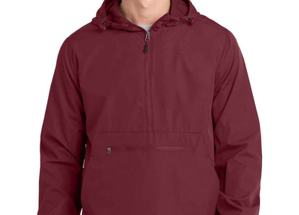 SportTek Packable Anorak JST66 Maroon
