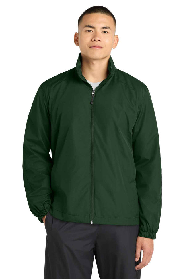 SportTek FullZip Wind Jacket JST70 Forest Green