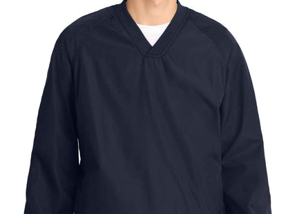 SportTek VNeck Raglan Wind Shirt JST72