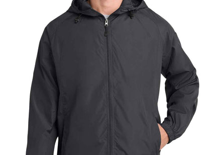 SportTek Hooded Raglan Jacket JST73 Graphite