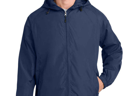SportTek Hooded Raglan Jacket JST73 True Navy