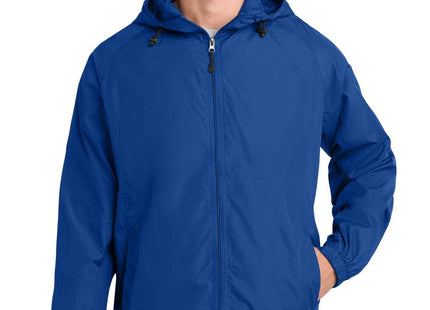 SportTek Hooded Raglan Jacket JST73 True Royal