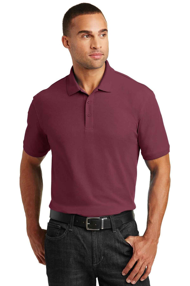 Port Authority Core Classic Pique Polo K100 Burgundy
