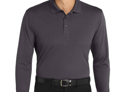 Port Authority Dry Zone UV MicroMesh Long Sleeve Polo K110LS Graphite