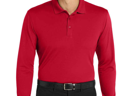 Port Authority Dry Zone UV MicroMesh Long Sleeve Polo K110LS Rich Red