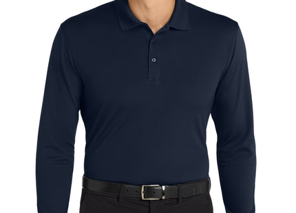 Port Authority Dry Zone UV MicroMesh Long Sleeve Polo K110LS River Blue Navy