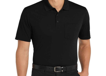 Port Authority Dry Zone UV MicroMesh Pocket Polo K110P Deep Black