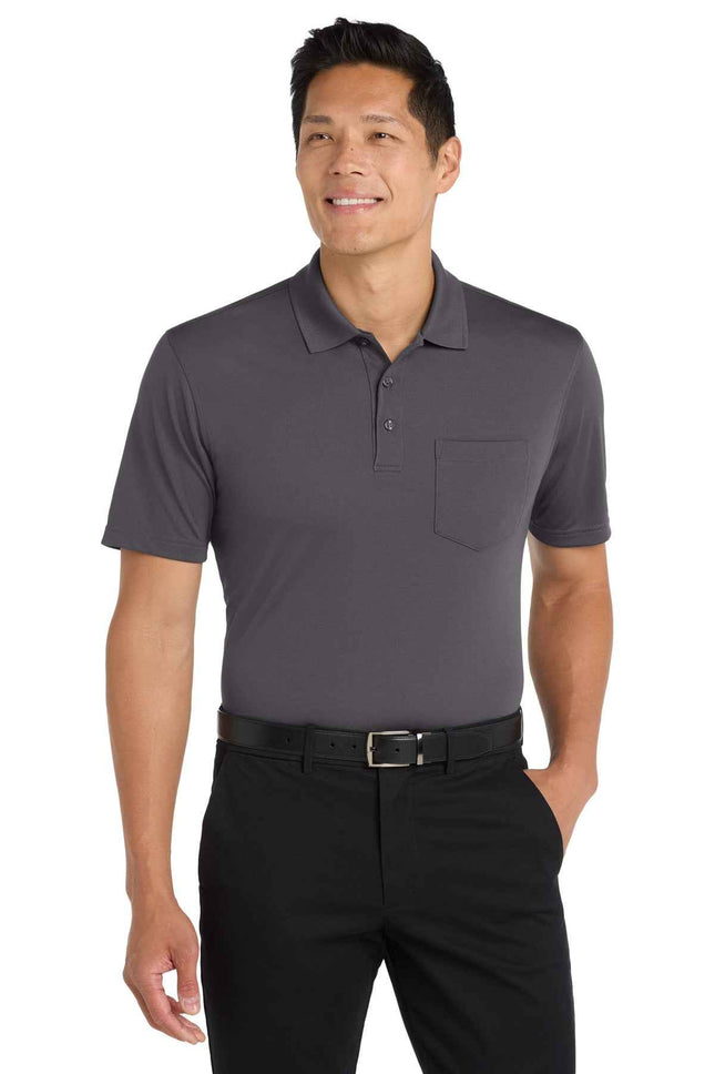 Port Authority Dry Zone UV MicroMesh Pocket Polo K110P Graphite