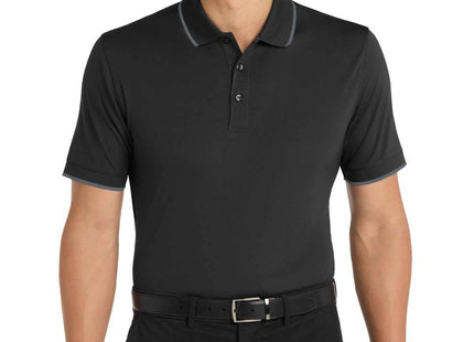 Port Authority Dry Zone UV MicroMesh Tipped Polo K111 Deep Black Graphite