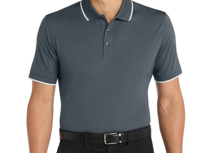 Port Authority Dry Zone UV MicroMesh Tipped Polo K111 Graphite White