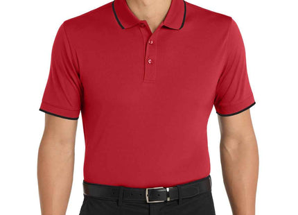 Port Authority Dry Zone UV MicroMesh Tipped Polo K111 Rich Red Deep Black