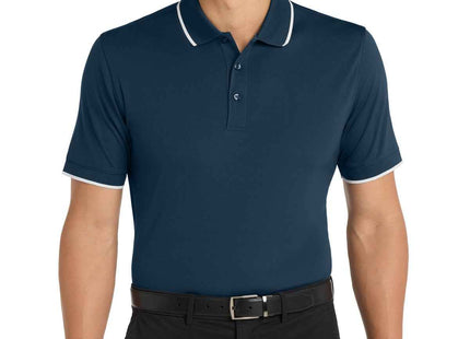 Port Authority Dry Zone UV MicroMesh Tipped Polo K111 River Blue Navy White