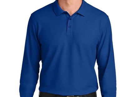 Port Authority Wearever Signature Pique Long Sleeve Polo K200LS True Royal
