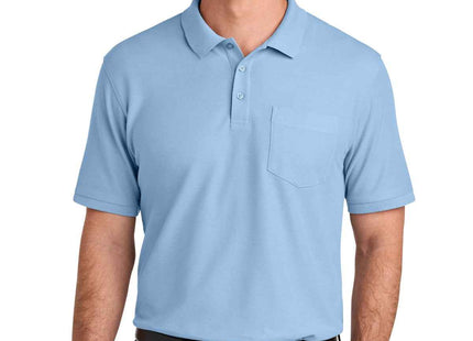 Port Authority Wearever Signature Pique Pocket Polo K200P Cloud Blue
