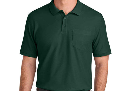 Port Authority Wearever Signature Pique Pocket Polo K200P Dark Green