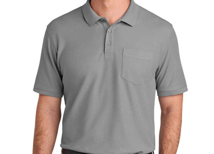 Port Authority Wearever Signature Pique Pocket Polo K200P Gusty Grey