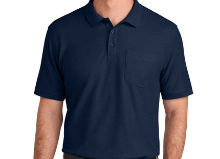 Port Authority Wearever Signature Pique Pocket Polo K200P River Blue Navy