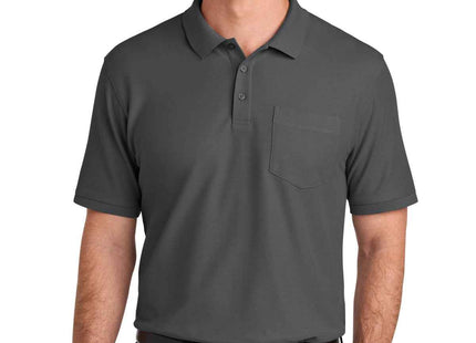 Port Authority Wearever Signature Pique Pocket Polo K200P Storm Grey