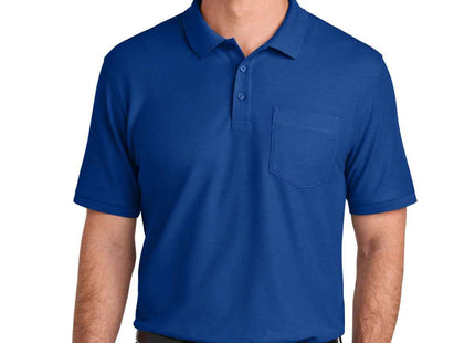 Port Authority Wearever Signature Pique Pocket Polo K200P True Royal
