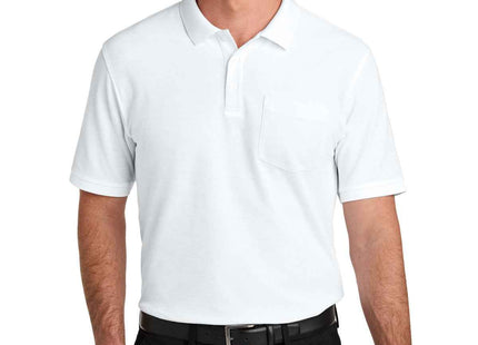 Port Authority Wearever Signature Pique Pocket Polo K200P White