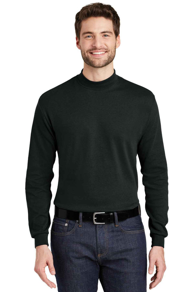 Port Authority Interlock Knit Mock Turtleneck K321 Black