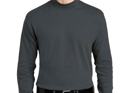 Port Authority Interlock Knit Mock Turtleneck K321 Steel Grey