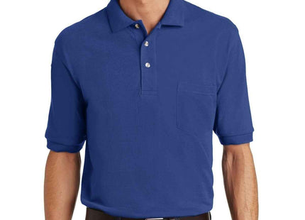 Port Authority Heavyweight Cotton Pique Polo with Pocket K420P Royal