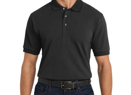 Port Authority Heavyweight Cotton Pique Polo K420 Black